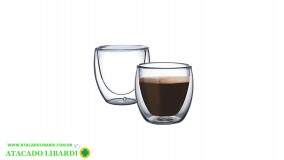 KIT COPOS CAFE 100ML 2PCS PAREDE DUPLA  F0548