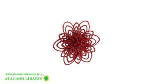 BICO PAPAGAIO 10CM C/GLITTER VERMELHO 98119003 