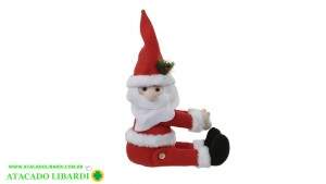 BONECO PELUCIA PAPAI NOEL VERMELHO VERDE 25X38CM 90008001