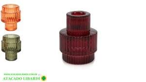 CASTICAL PORTA VELA VIDRO DUPLO 8X6CM DAM320