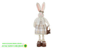 BONECO COELHO FEMEA EM PE 83CM C/BOLSA 84677001