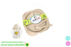 KIT REFEICAO INFANTIL 4PCS C/COPO COLOR HU55730