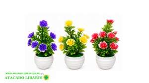 ENFEITE ARRANJO PLAST MINI FLOR 16CM BA28548