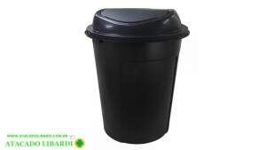 CESTO MULTIUSO PLAST 60L PRETO BASCULANTE 255