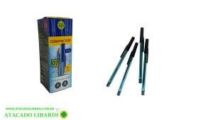 CANETA ESFEROGRAFICA PRETA C/25 COMPACTOR 153001