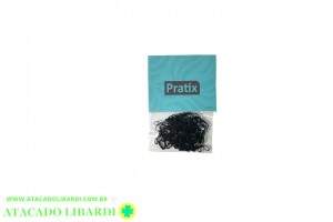 ELASTICO PARA CABELO C/30UNI SILICONE PRETO C180