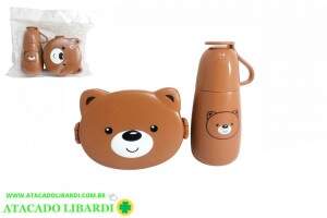 KIT MARMITA DUPLA C/TALHER E COPO INF HU80327