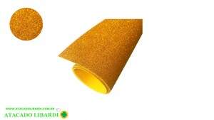FOLHA EVA OURO GLITTER  40X48CM 2MM 5UNI PE3505