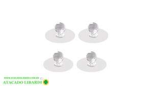 GANCHO PAREDE ADESIVO 4PCS PLAST HU58679