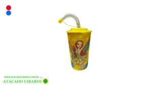 COPO PLAST 14CM 350ML C/CANUDO XH9329