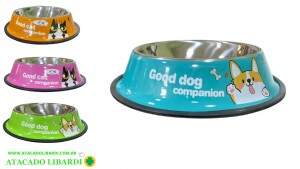 COMEDOURO P/CACHORRO INOX 26X6CM 194377