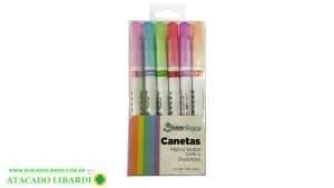 CANETA MARCA TEXTO 6UNI C/CARIMBO ROLLER HE59823