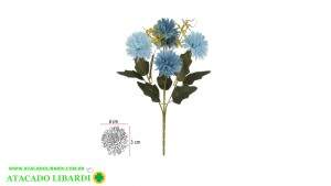 CRISANTEMO BUQUE  5X 30CM AZUL OUTONO 54749008