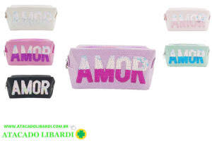 NECESSAIRE FEM 18X7X10CM AMOR 9262
