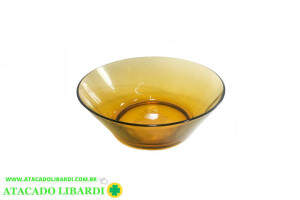 TIGELA VIDRO 900ML AMBAR LISA UBO700