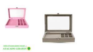 PORTA JOIA 20X15X5CM C/DIVISORIAS HS89144
