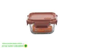 POTE VIDRO HERMETICO 800ML QUAD C/TAMPA CV2488C