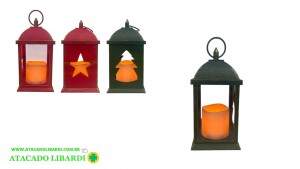 LANTERNA VELA 1LED BR 2AA 10X10X23CM NTD22160