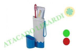 PORTA ESCOVA DENTAL PLAST C/TAMPA 20CM PR434