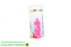 VELA NUMERO ROSA N3