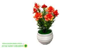 ENFEITE ARRANJO PLAST MINI FLOR 18X6.5CM BA32942
