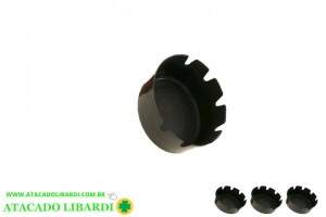 CINZEIRO PLAST 3UNI REDONDO PRETO 021