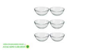 CONJ SOBREMESA 6PCS 170ML VIDRO BM7806