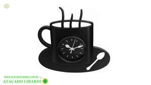 RELOGIO PAREDE CAFE 30CM PLAST DV81224