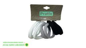 ELASTICO P/CABELO 6UNI PRETO/PRETO F074