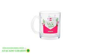 CANECA VIDRO 200ML 8X7,5X10CM NATALINO NTD70010