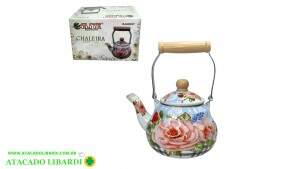 CHALEIRA ESMALTADA 1,5L FLORES SORT RJ40297