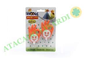 GANCHO PAREDE ADESIVO 2PCS BA20433
