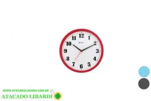 RELOGIO PAREDE 20CM RED PLAST GL0388