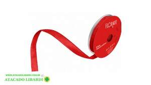 FITA ARAMADA VELUDO 2,5CMX9,14M DUPLA FACE VERMEHO B0318011