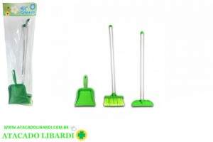 KIT LIMPEZA PLAST 3PCS INFANTIL COLOR 1800
