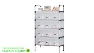 ORGANIZADOR MULTIUSO 5 ANDARES 28X63X90CM PLAST DT25431