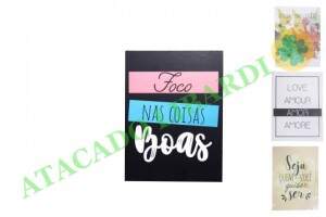 QUADRO 18X24CM MADEIRA PLACA C/FRASES CZ19231