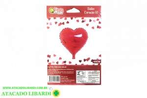 BALAO CORACAO 45CM VERMELHO Q23159