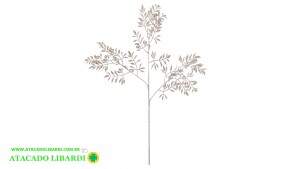 HASTE FOLHA 75CM  C/GLITTER CHAMPANHE 98111002