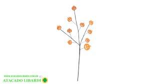 HASTE ABOBORA  51CM LARANJA 87111001