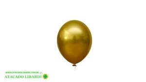 BALAO 9 JOY METALIZADO OURO C/25UN METOURO