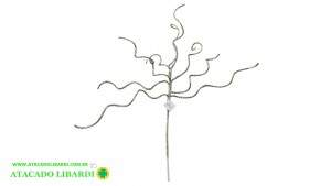 HASTE ESPIRAL 85CM C/GLITTER  CHAMPANHE A5298002