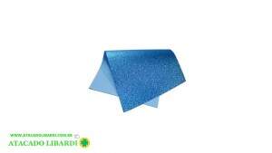 FOLHA EVA AZUL CLARO GLITER 40X48CM  5UNI PE3504