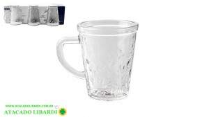 CANECA 7CM 70ML VIDRO 6PCS 509359