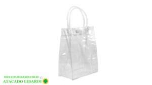 SACOLA PLAST PRESENTE TRANSP 26X30X10CM FJ91363