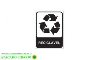 PLACA SINALIZACAO 19,5X14CM RECICLAVEL PS91