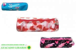 SOLAPA ESTOJO ESCOLAR INF FEMININO 20X8CM HE81565