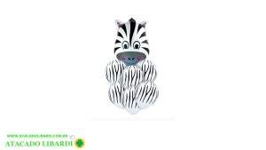 KIT BALAO METALIZADO ZEBRA SAFARI 35X26 CM C/6 UN  PF10556LE