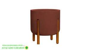 VASO NORDICO 29X25X25CM MARROM 14440