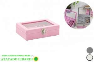 PORTA JOIA 20X15X5CM C/DIVISORIAS F0923